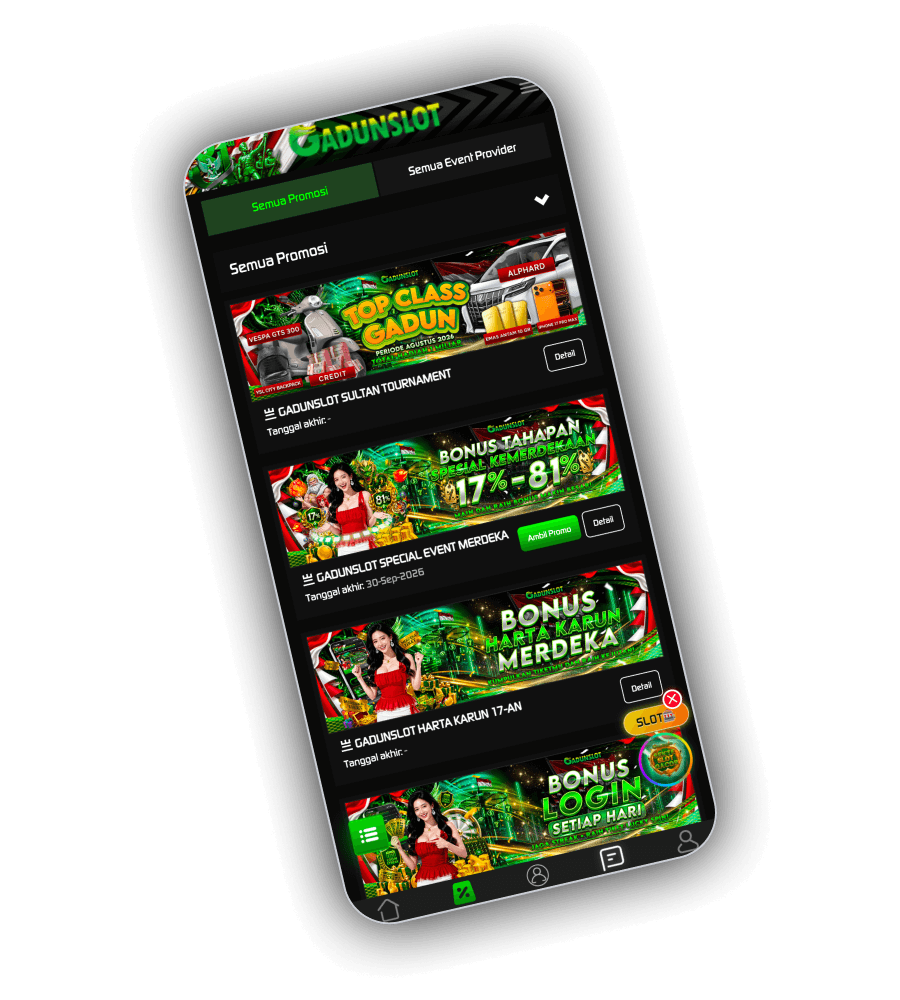 Tampilan hadiah turnamen GadunSlot